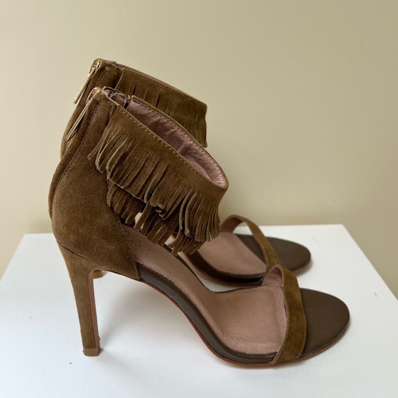 Joie Suede Alex Fringe Heels - Picture 12 of 14